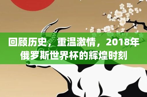 回顾历史,重温激情,2018年俄罗斯世界杯的辉煌时刻
