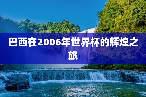 巴西在2006年世界杯的辉煌之旅