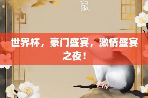 世界杯,豪门盛宴,激情盛宴之夜!广州熙林手袋有限公司