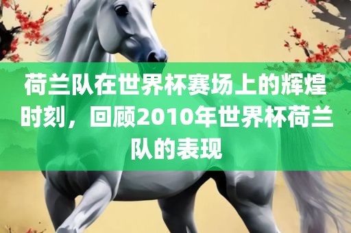 荷兰队在世界杯赛场上的辉煌时刻，回顾2010年世界杯荷兰队的表现