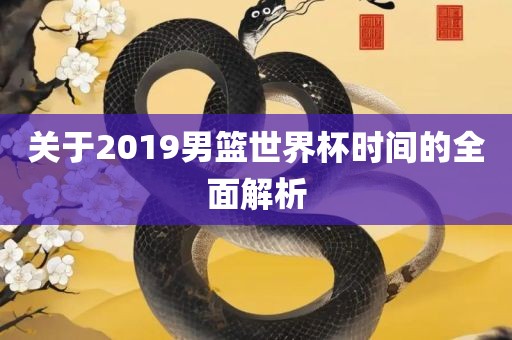 关于2019男篮世界杯时间的全面解析广州熙林手袋有限公司