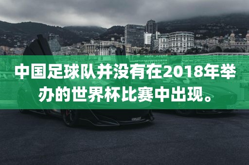 中国足球队并没有在2018年举办的世界杯比赛中出现。