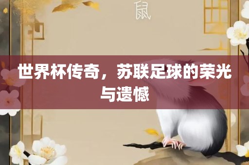 世界杯传奇，苏联足球的荣光与遗憾