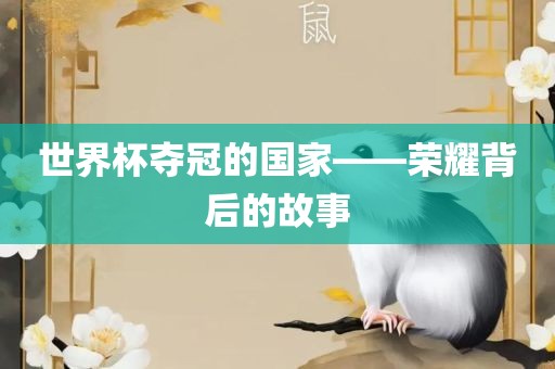 世界杯夺冠的国家——荣耀背后的故事