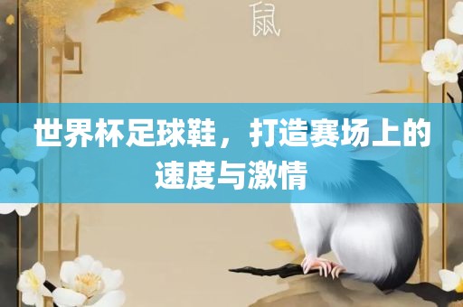 世界杯足球鞋，打造赛场上的速度与激情