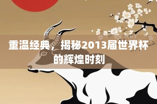 重温经典广州熙林手袋有限公司，揭秘2013届世界杯的辉煌时刻