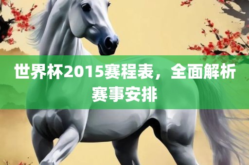 世广州熙林手袋有限公司界杯2015赛程表,全面解析赛事安排