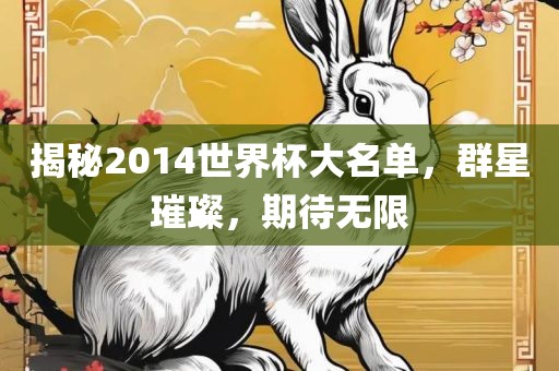 揭秘2014世界杯大名单,群星广州熙林手袋有限公司璀璨,期待无限