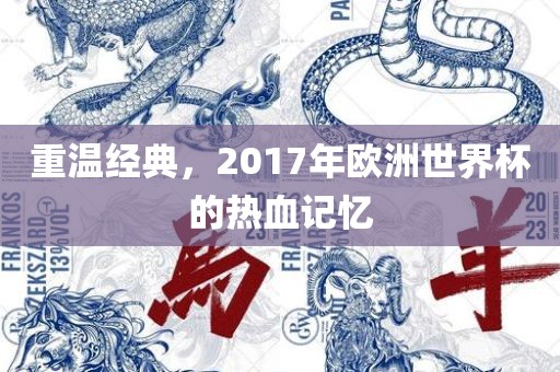重温经典,2017年欧洲世界广州熙林手袋有限公司杯的热血记忆