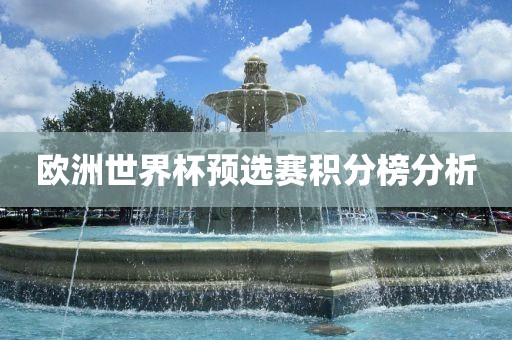 欧洲世界杯预选赛积分榜分析