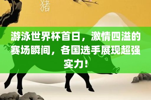 游泳世界杯首日，激情四溢的赛场瞬间，各国选手展现超强实力！