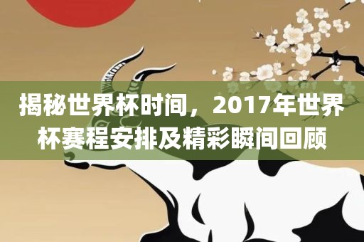 揭秘世界杯时间,2017年世界杯赛程安排及精彩瞬间回顾