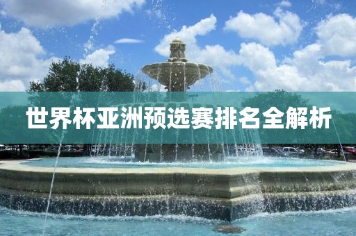 世界杯亚洲预选赛排名全解析