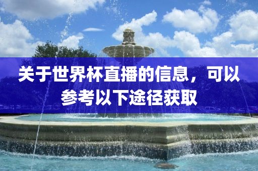 关于世界杯直播的信息,可以参考以下途径获取广州熙林手袋有限公司