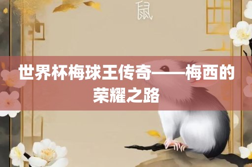 世界杯梅球王传奇——梅西的荣耀之路