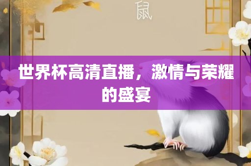 世界杯高清直播,激情与荣耀的盛宴